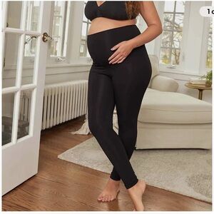 Hatch maternity womens medium black the before during and after leggings bamboo